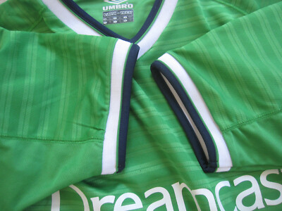 Maillot Vintage Umbro AS Saint-Etienne 27 Sable Dreamcast - Taille 168 S - Années 90