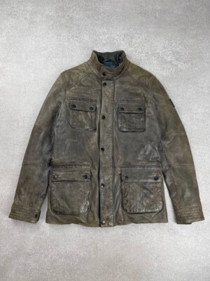 Redskins Distressed Motorcycle Biker Leather Jacket Men's | eBay
