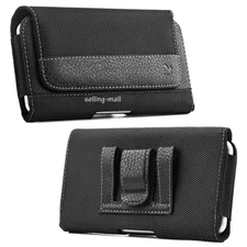Horizontal Cell Phones Holder Cover Case Pouch Belt Clip Loop Holster for iPhone