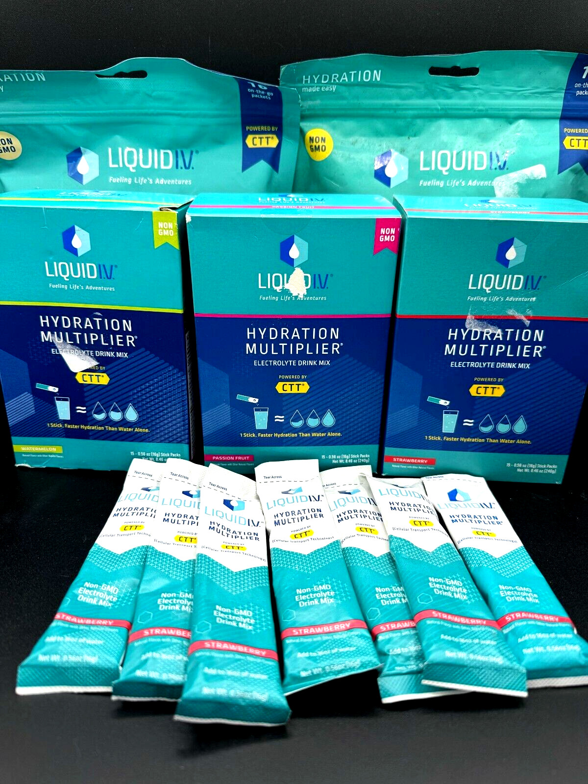 80 ASSORTED FLAVOR LUQUID IV HYDRATION PACKS