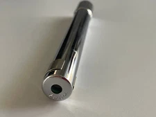 VAN CORT INSTRUMENTS CHROME STAINLESS STEEL PEN STYLE POCKET CLIP KALEIDOSCOPE