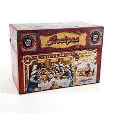 VINTAGE Tin Box H.J Heinz Company Recipe Tin Box Index Cards Container