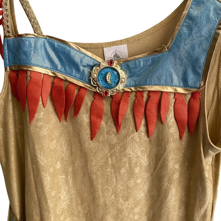 Vestido Disfraz Princesa Pocahontas Disney Store, Talla 13 Foto 3 de 4