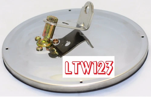 Chrome Stainless 7" Convex Blind Spot Mirror with "L" Bracket