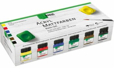 KREUL Acryl Mattfarbe Basis Set 6x20ml Mal Künstler Bastel Farbe 