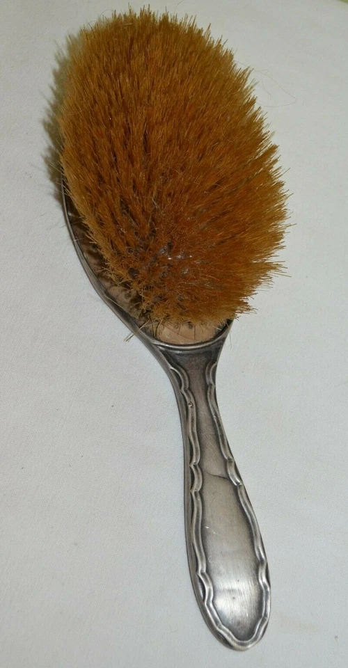 Ancienne Brosse à Cheveux Écaille et Argent XIX ème Angleterre - Photo 3/4