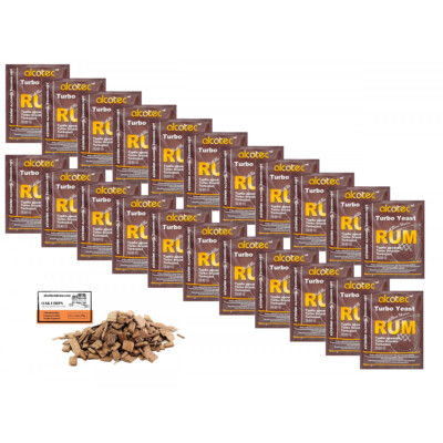 Turbo Yeast - Alcotec Rum + French Oak Chips, Vodka Yeast Molasses Fermentation