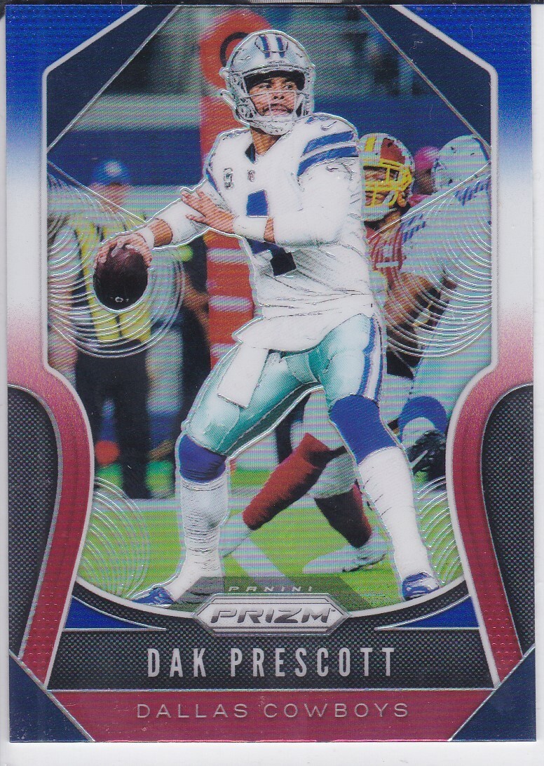 2019 Prizm Dak Prescott Red White Blue Prizm #37 Dallas Cowboys
