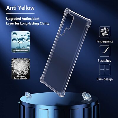 Phone Clear Case For Samsung Galaxy S23 Ultra S22 A34 A54 A14 Silicone Gel Cover