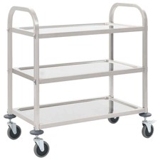 Ikea Flytta Kitchen Trolley Stainless Steel 98 X 57 Cm For Sale