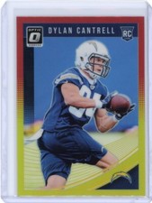 2018 Donruss Optic Dylan Cantrell Rated Rookie Red/Yellow Prizm LA Charge
