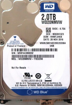 WD WD20NMVW-11EDZS6 (See description for DCMs & Exact details) Thailand 2TB USB