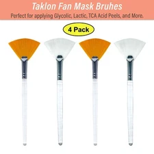 4-Pc Facial Mask Fan Brush Glycolic Acid Peel Applicators DIY Spa Face Masks