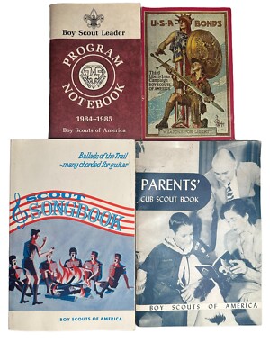 Vintage BSA Boy Scout of America Memorabilia Songbook Handbook Planner Postcard