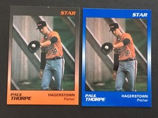 PAUL THORPE -- *RARE* 1989 Hagerstown Suns STAR GLOSSY BLUE + BASE ~ Orioles