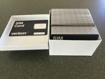 Lot Of 50 Verizon 5G SIM Cards - BULKSIM-TRI-A, Nano Size, No Expiration (Open Box)