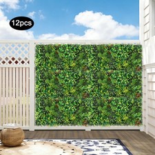 12 PCS 50x50cm Grass Wall Panels Greenery Backdrop Artificial Grass Panels Decor