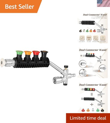 #ad Compact Dual Connector Power Washer Accessory with 5 Nozzles Ultimate Cleaning $17.99
