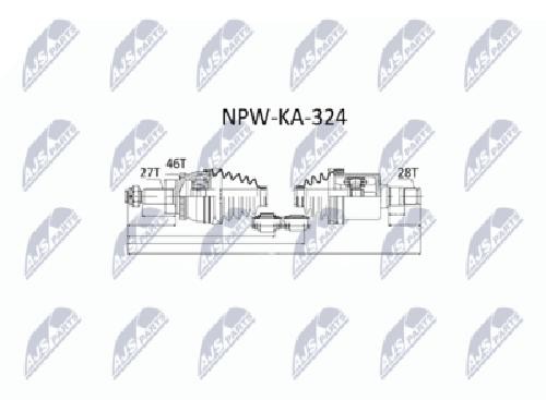 Original NTY Drive Shaft NPW-KA-324