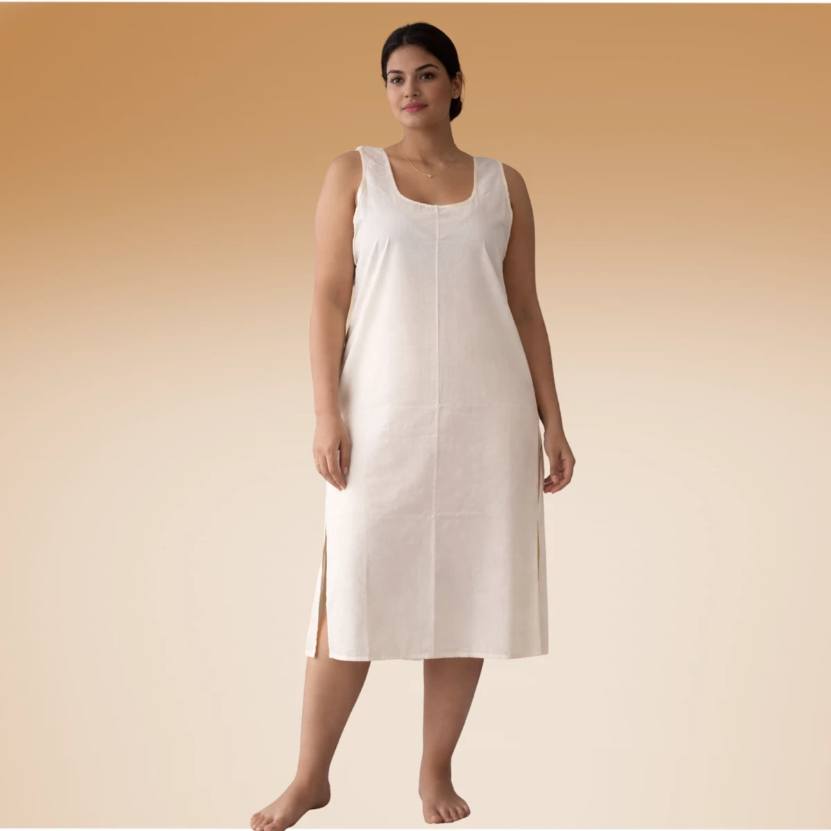 plus size white slip dress Floral Mini in White-pink Full Slip White Plus Slips