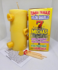VELON AMARILLA 7 MECHAS TUMBA TRABAJO / 7 MECHAS VELA AMARILLA PARA PROSPERIDAD