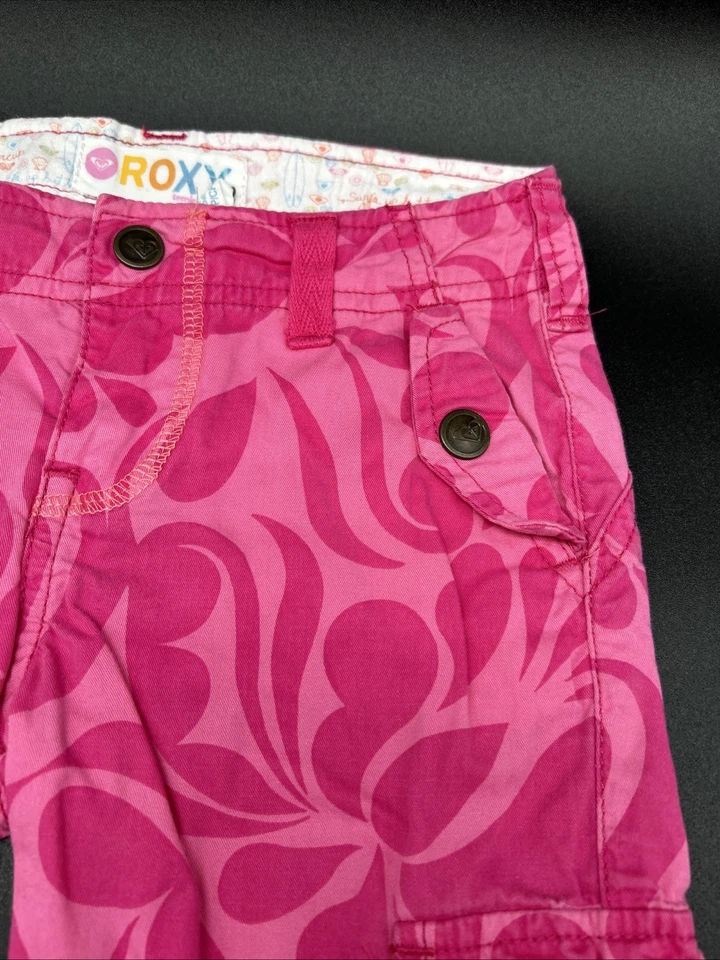Vintage Y2K Girls Capris Roxy Bratz-Style Pink Utility Cargo - Image 3 of 4