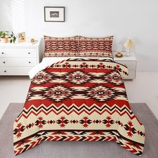 Bohemian Comforter Set for Girls Boys Kids Adults Aztec Bedding Set Boho Exot...