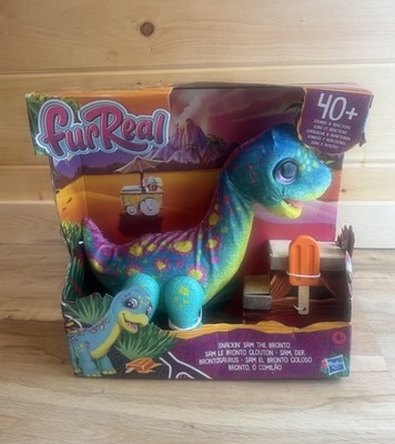 FurReal SNACKIN' SAM THE BRONTO Interactive Electronic Plush Pet Toy Dinosaur