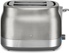 SWAN ST19028SS RETRO 2 SLICE TOASTER IN STAINLESS STEEL