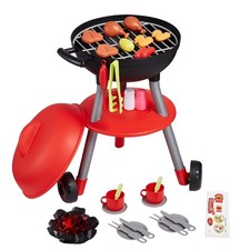 28 PCS BBQ Grill Playset, Kids Toys Kitchen Playset with Sound  Light, Little C