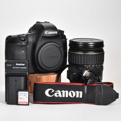 Canon EOS 6D DSLR Camera 20.2MP  Canon 28-135mm Lens Full Frame WiFi GPS 64GB SD