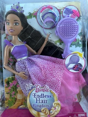 2015 Barbie Endless Hair Kingdom Beautiful Tan Skin Tone & Brown Eyes New In Box