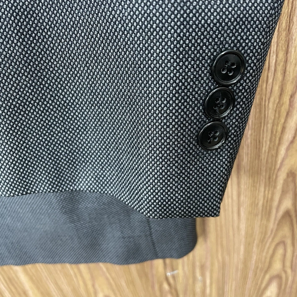 Jones New York Sport пальто мужской 42R серый многоцветный 100% шерсти две кнопки - Изображение 3 из 4