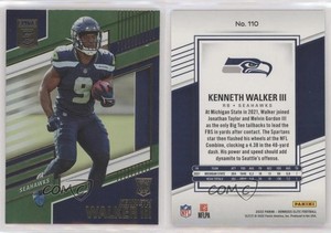 2022 Panini Donruss Elite Rookies Green Kenneth Walker III #110 Rookie RC