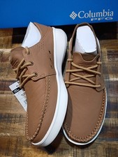 Mens Columbia PFG Boatside FULL Leather Cork INSOLE Vented Boat Fish SHOE SZ 11