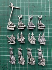 12 Metal Night Goblins Command Miniatures. Kev Adams Warhammer Fantasy Oldhammer
