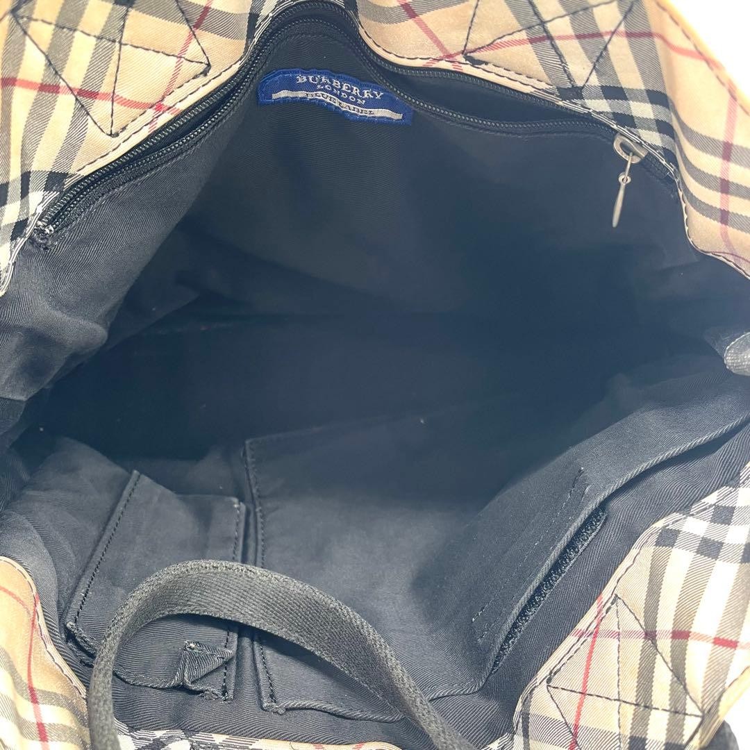 Burberry Blue Label Nova Check Tote Bag Black Beige Canvas Shoulder Bag New thumbnail 15