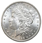 1896 $1 Morgan Silver Dollar Uncirculated - RAW - Nice White Coin