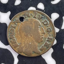 1804 Italy Naples 3 Cavelli Lot#C5465 Scarce! Holed