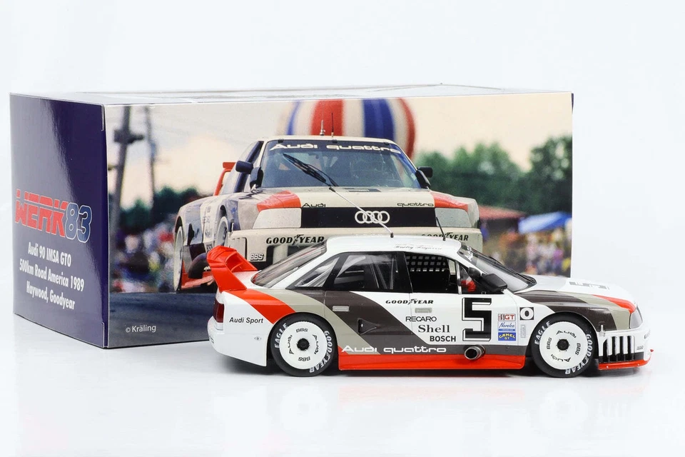 1:18 Audi 90 Imsa Gto #5 500 km Road America Imsa 1989 Haywood Goodyear Werk83 - Immagine 3 di 4