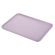 15x11" Fast Food Tray, PP Plastic Reusable Rectangle Serving Tray Purple