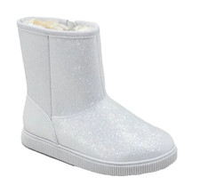 Cat Jack Girls Big Kids Holland Silver Shearling Style Boots New with Tags