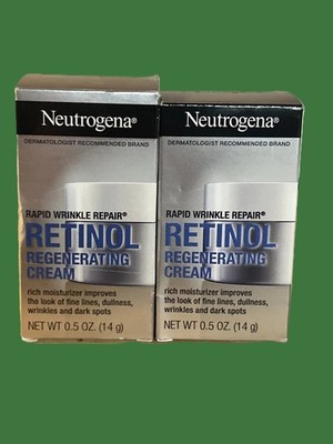 LOT2-  Neutrogena Rapid Wrinkle Repair Retinol Regenerating Creams - 2 Of 0.5 Oz