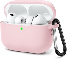 for AirPods Pro 3 Case Cover, Cute Soft Silicone Protective Cover with Keychain
