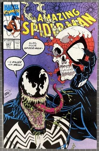 THE AMAZING SPIDER-MAN #347 [MARVEL COMICS] *VENOM* 1991 VG/FN