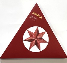 New Ikea STRALA Star Light Pendant Table Lamp Shade, Red/Green Dotted 19"