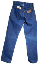 Wrangler Womens Blue Jeans Actual 24x26 USA Made Hemmed and altered Straight Leg