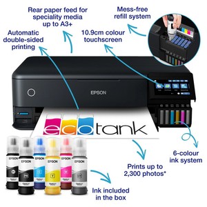Epson EcoTank ET-8550 + Tinte A3+ Fotodrucker Farbe, Schwarzweiß WLAN WLAN