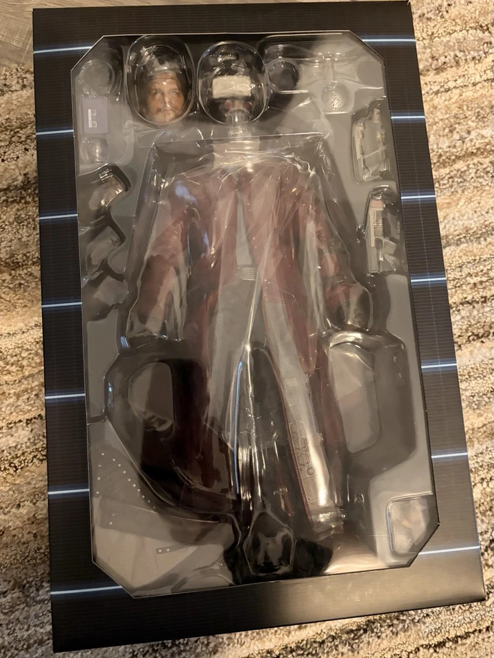 "Figura exclusiva de 12"" Star Lord Hot Toys Sideshow escala 1/6 MMS255 StarLord" Foto 3 de 3