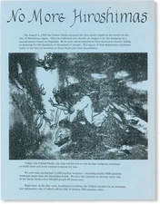 War Resisters League et al [BROADSHEET FLYER] NO MORE HIROSHIMAS ca 1976 [VG+]